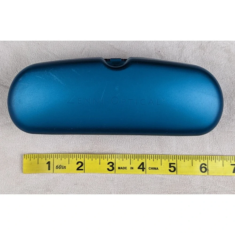 Zenni Optical Eyewear Eyeglasses Hard Plastic Case Teal Green‎